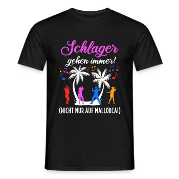 Schlager Schlagermusik Schlagerfan Music Gift - Men's T-Shirt - black - Front - AI Model Male 178 light (178cm)