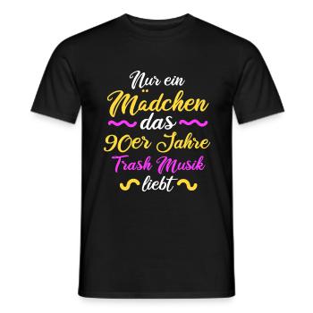 90er Jahre Party Neunziger 90s Trash Geschenk - Männer T-Shirt - Schwarz - Vorne - AI Model Male 178 light (178cm)