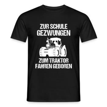 Trecker Trekker Traktor Schule Lustig Geschenk - Männer T-Shirt - Schwarz - Vorne - AI Model Male 178 light (178cm)