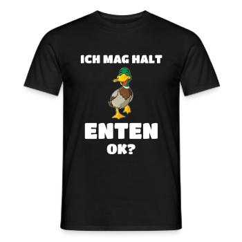 Ich Mag Halt Enten Ok? Ente Geschenk - Männer T-Shirt - Schwarz - Vorne - AI Model Male 178 light (178cm)