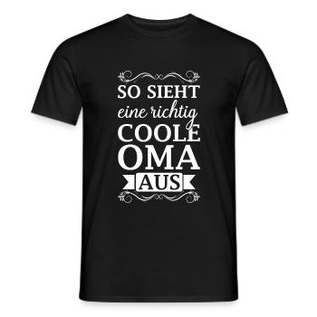 So sieht eine richtig coole Oma aus Omi Geschenk - Männer T-Shirt - Schwarz - Vorne - AI Model Male 178 light (178cm)