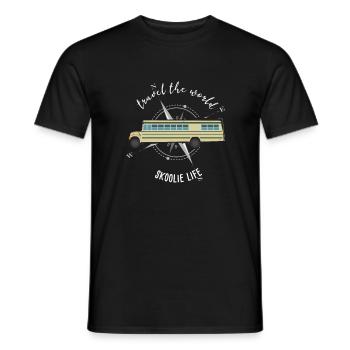 Skoolie Life Converted school bus - Men's T-Shirt - black - Front - AI Model Male 178 light (178cm)