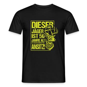Lustiges Jäger Spruch zum 50 Geburtstag - Männer T-Shirt - Schwarz - Vorne - AI Model Male 178 light (178cm)