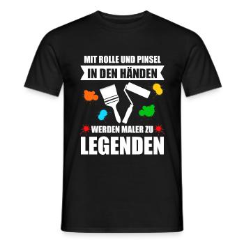 Malermeister Maler Geselle Lackierer Geschenk - Männer T-Shirt - Schwarz - Vorne - AI Model Male 178 light (178cm)