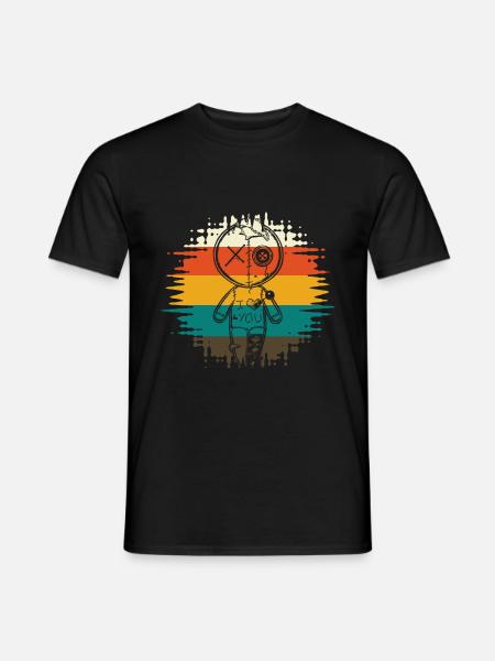 Voodoo doll I love you - Men's T-Shirt - black