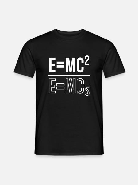 Emc2 Physik Phyiker Professoren Student Geschenk - Männer T-Shirt - Schwarz