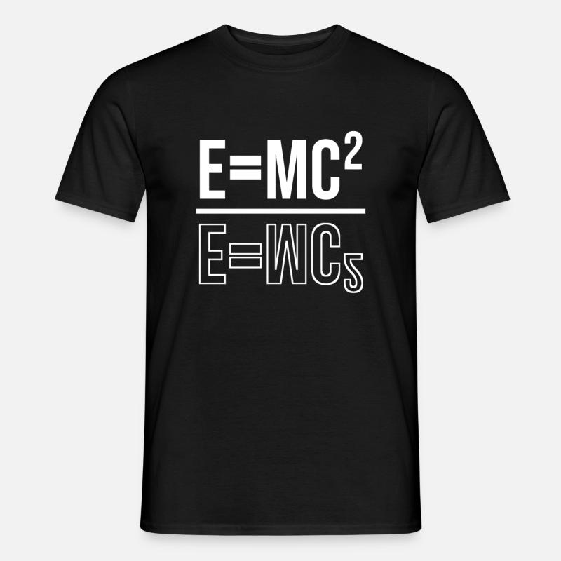 Emc2 Physik Phyiker Professoren Student Geschenk - Männer T-Shirt - Schwarz