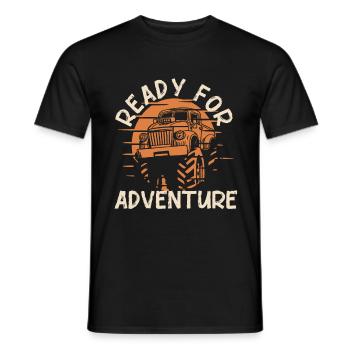 Monster Truck Adventure - Men's T-Shirt - black - Front - AI Model Male 178 light (178cm)
