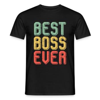 Meilleur patron jamais patron - T-shirt homme - noir - Devant - AI Model Male 178 light (178cm)