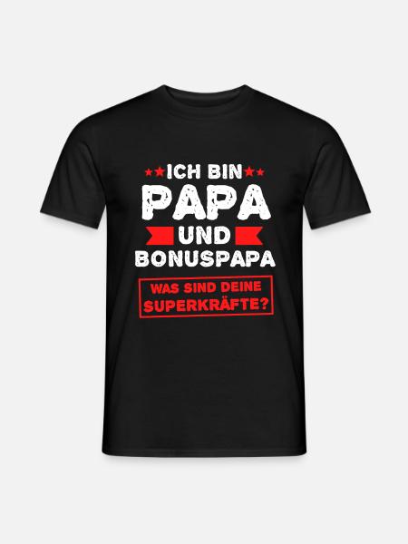Bonus Papa Stiefvater Bonusvater Vater Geschenk - Männer T-Shirt - Schwarz