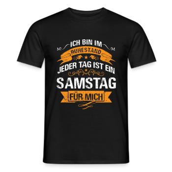 Rentner Rente Ruhestand Rentenalter Geschenk - Männer T-Shirt - Schwarz - Vorne - AI Model Male 178 light (178cm)