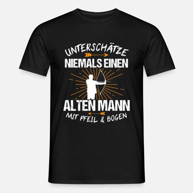 Bogensport Bogenschütze Bogenschießen Geschenk - Männer T-Shirt - Schwarz