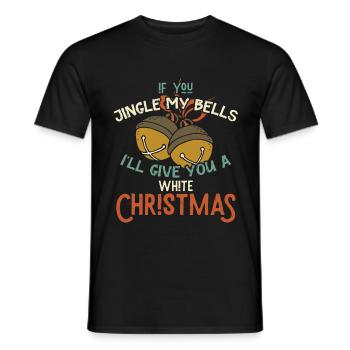 Bells ring Christmas - Men's T-Shirt - black - Front - AI Model Male 178 light (178cm)