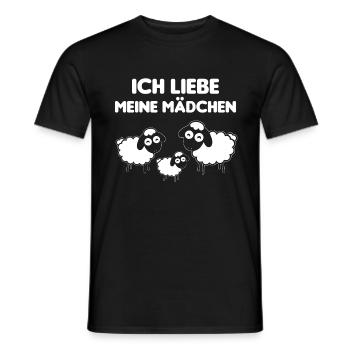 Schäfer Schaf Schafe Hirte Hirten Mädchen Geschenk - Männer T-Shirt - Schwarz - Vorne - AI Model Male 178 light (178cm)