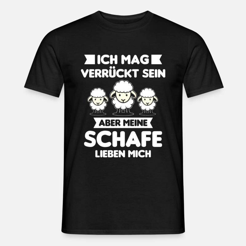 Schäfer Schaf Schafe Hirte Lustiges Geschenk - Männer T-Shirt - Schwarz