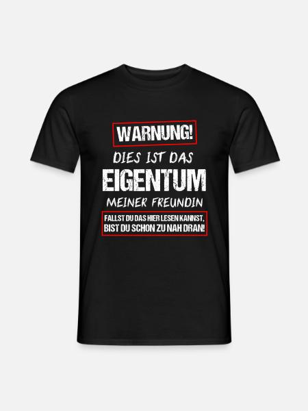 Fester Freund Freundin Beziehung Spruch Geschenk - Männer T-Shirt - Schwarz