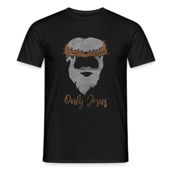Jesus - Only Jesus - Männer T-Shirt - Schwarz - Vorne - AI Model Male 178 light (178cm)