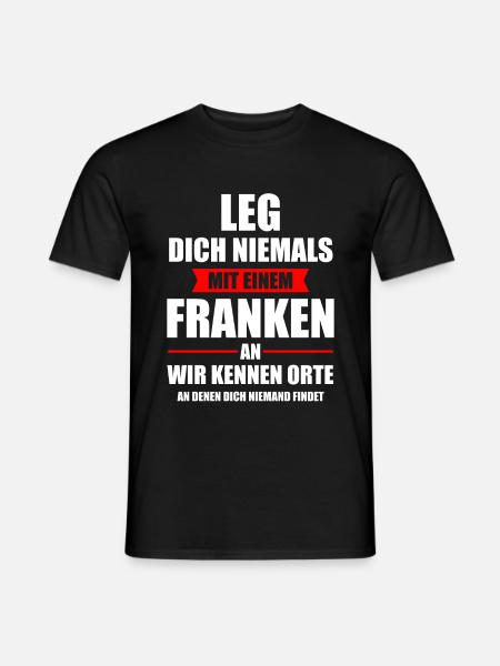 Franke Franken Fränkisch Dialekt Lustig Geschenk - Männer T-Shirt - Schwarz