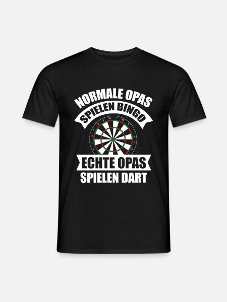 Dart Darts Darten Dartspieler Opa Darter Geschenk - Männer T-Shirt - Schwarz