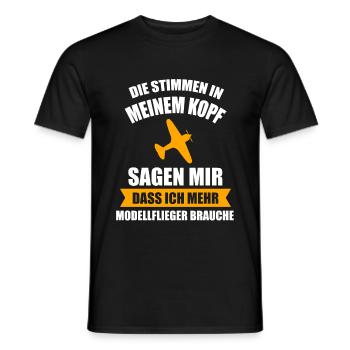 Modellflug Modellbau Modellbauer Geschenk - Männer T-Shirt - Schwarz - Vorne - AI Model Male 178 light (178cm)