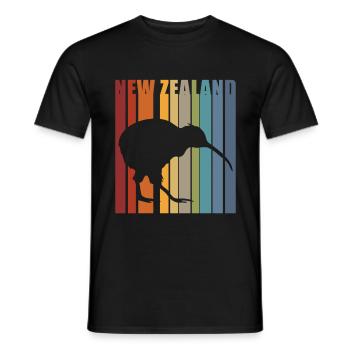 Neuseeland Kiwi Kiwis New Zealand Retro Geschenk - Männer T-Shirt - Schwarz - Vorne - AI Model Male 178 light (178cm)