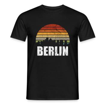 Berlin Berliner Stadt Geschenk - Männer T-Shirt - Schwarz - Vorne - AI Model Male 178 light (178cm)