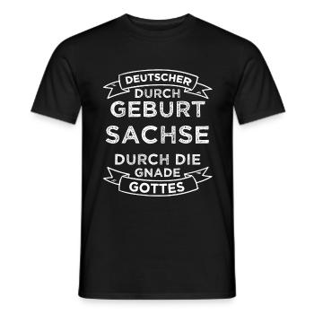 Sachsen Ossi DDR Ostalgie Geschenk - Männer T-Shirt - Schwarz - Vorne - AI Model Male 178 light (178cm)