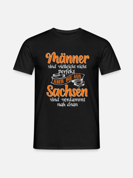 Sachsen Dresden Ostalgie Geschenk - Männer T-Shirt - Schwarz