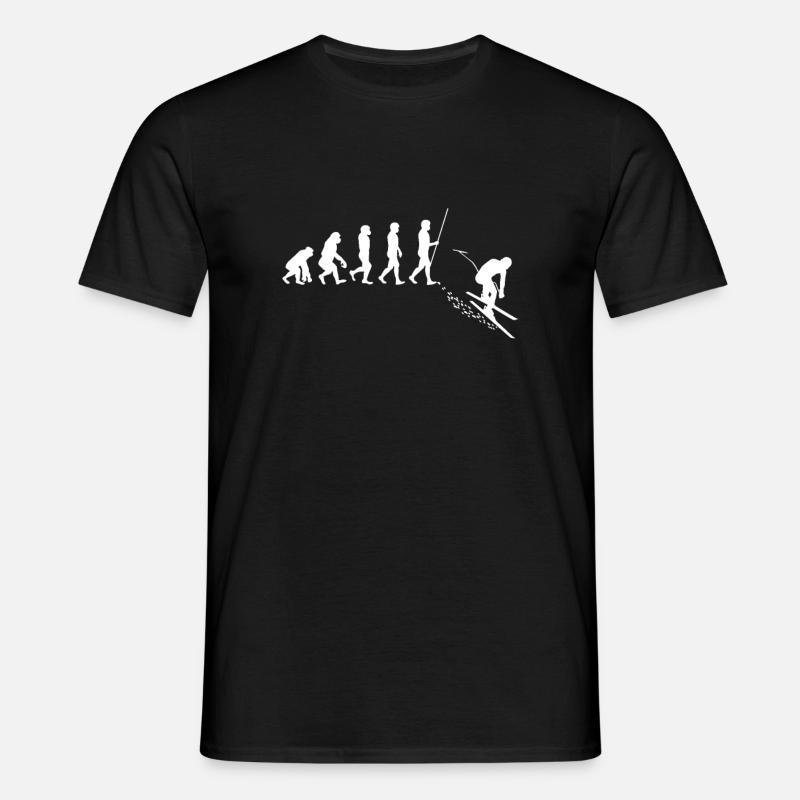 Evolution du ski - T-shirt Homme - noir