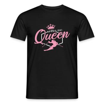 Après-Ski Queen Frauen Apres Ski Outfit - Männer T-Shirt - Schwarz - Vorne - AI Model Male 178 light (178cm)