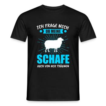 Schaf Schafe Schäfer Geschenk - Männer T-Shirt - Schwarz - Vorne - AI Model Male 178 light (178cm)