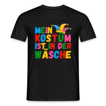 Mein Kostüm ist in der Wäsche Witziger Spruch - Männer T-Shirt - Schwarz - Vorne - AI Model Male 178 light (178cm)