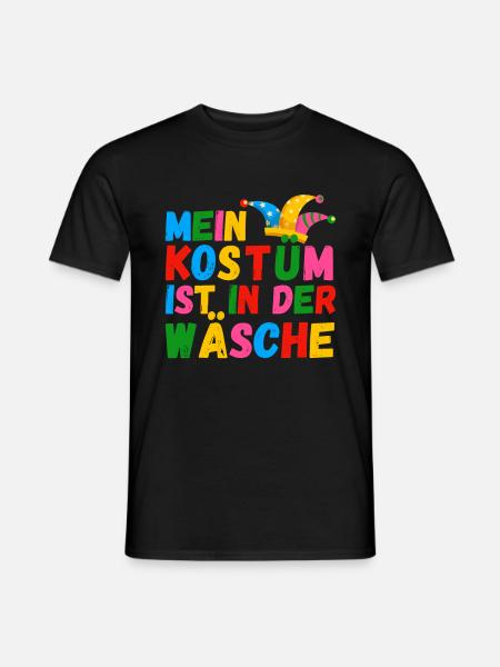 Mein Kostüm ist in der Wäsche Witziger Spruch - Männer T-Shirt - Schwarz