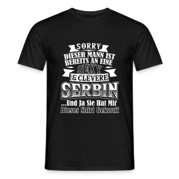 Serbien Balkan Jugoslawien Geschenk - Männer T-Shirt - Schwarz - Vorne - AI Model Male 178 light (178cm)