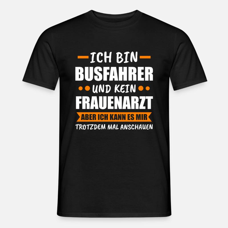 Busfahrer Bus Schulbus Geschenk - Männer T-Shirt - Schwarz