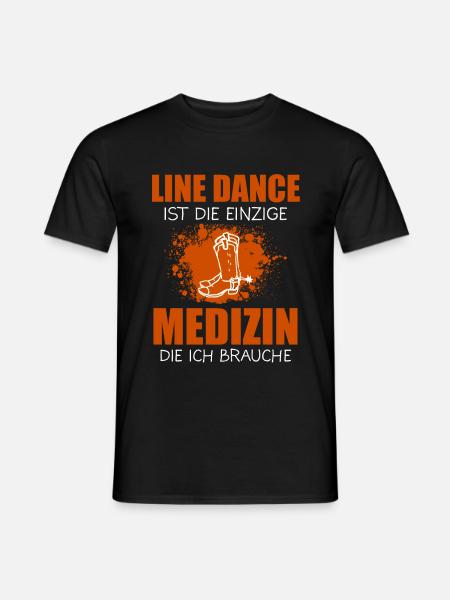 Line Dance Linedance Western Geschenk - Männer T-Shirt - Schwarz