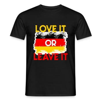 Germany flag German pride - Men's T-Shirt - black - Front - AI Model Male 178 light (178cm)