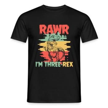 Rawr Tyrannosaurus Rex dinosaure T-rex - T-shirt homme - noir - Devant - AI Model Male 178 light (178cm)
