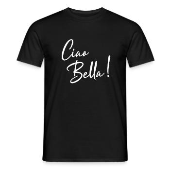 Ciao Bella Italy Italian Statement - Men's T-Shirt - black - Front - AI Model Male 178 light (178cm)