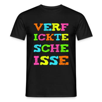 Verfickte Scheiße Lustiger Flüche Spruch - Männer T-Shirt - Schwarz - Vorne - AI Model Male 178 light (178cm)
