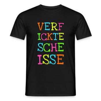 Verfickte Scheiße Schimpfwörter Flüche Spruch - Männer T-Shirt - Schwarz - Vorne - AI Model Male 178 light (178cm)