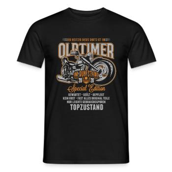 Oldtimer im Ruhestand 2020 Special Edition Biker - Männer T-Shirt - Schwarz - Vorne - AI Model Male 178 light (178cm)
