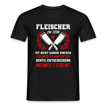 Fleischer Wurst Metzger Geschenk - Männer T-Shirt - Schwarz - Vorne - AI Model Male 178 light (178cm)