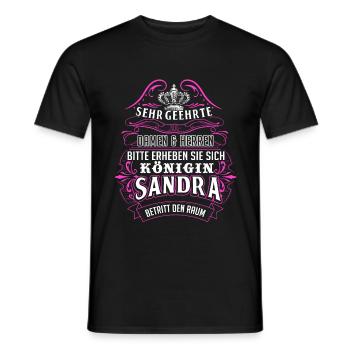 Sandra Vorname Name Geschenk - Männer T-Shirt - Schwarz - Vorne - AI Model Male 178 light (178cm)