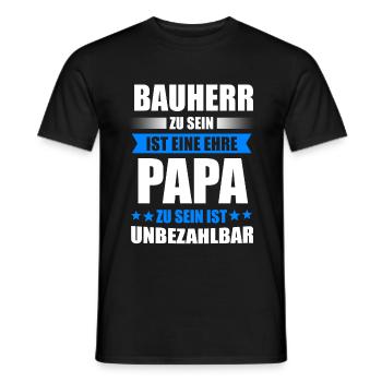 Bauherr 2020 Bauherren Richtfest Geschenk - Männer T-Shirt - Schwarz - Vorne - AI Model Male 178 light (178cm)