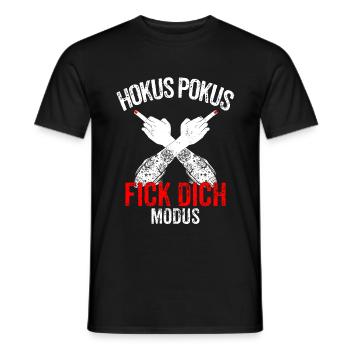Hokus Pokus Fick Dich Mittelfinger Frauen Tattoo - Männer T-Shirt - Schwarz - Vorne - AI Model Male 178 light (178cm)
