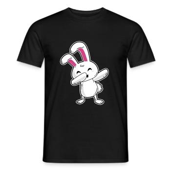Tamponner le lapin - T-shirt homme - noir - Devant - AI Model Male 178 light (178cm)