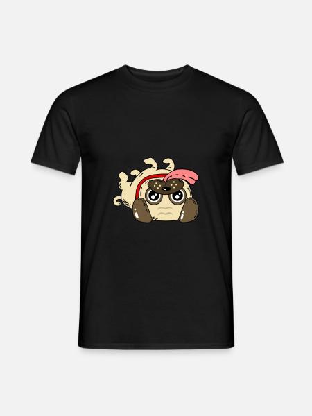 Hund Mops - Männer T-Shirt - Schwarz