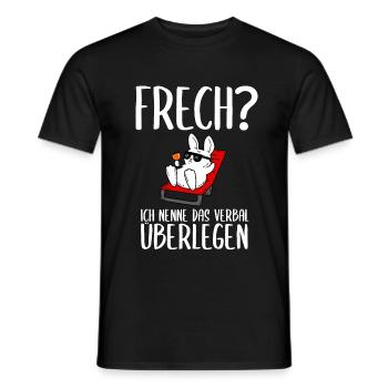 Frech? Ich nenne das verbal überlegen - Männer T-Shirt - Schwarz - Vorne - AI Model Male 178 light (178cm)