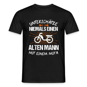 Mofa Mofafahrer Motorrad Geschenk - Männer T-Shirt - Schwarz - Vorne - AI Model Male 178 light (178cm)